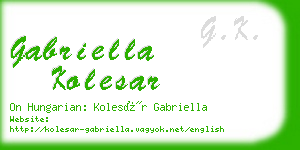 gabriella kolesar business card